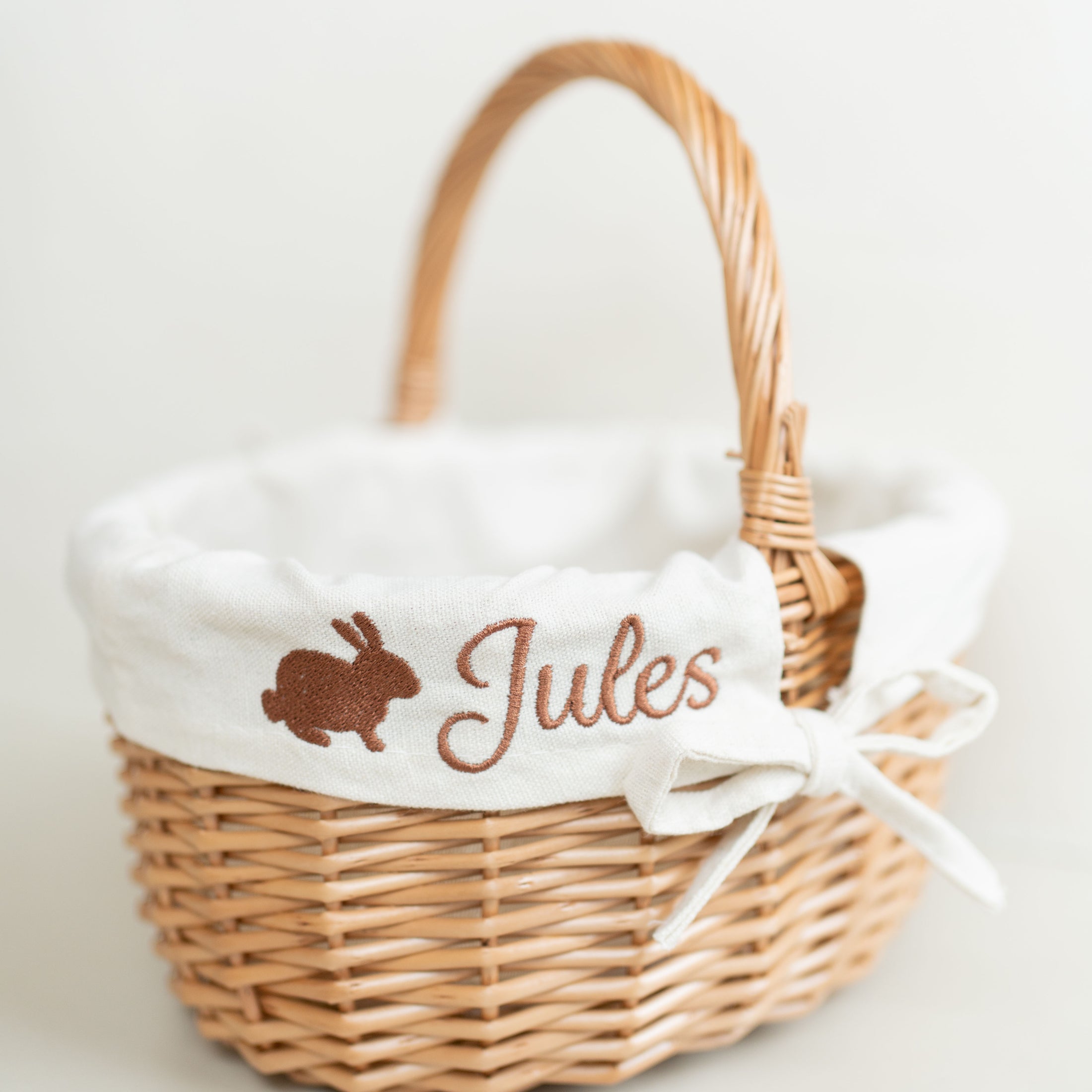 Paasmandje met naam geborduurd - Jules
