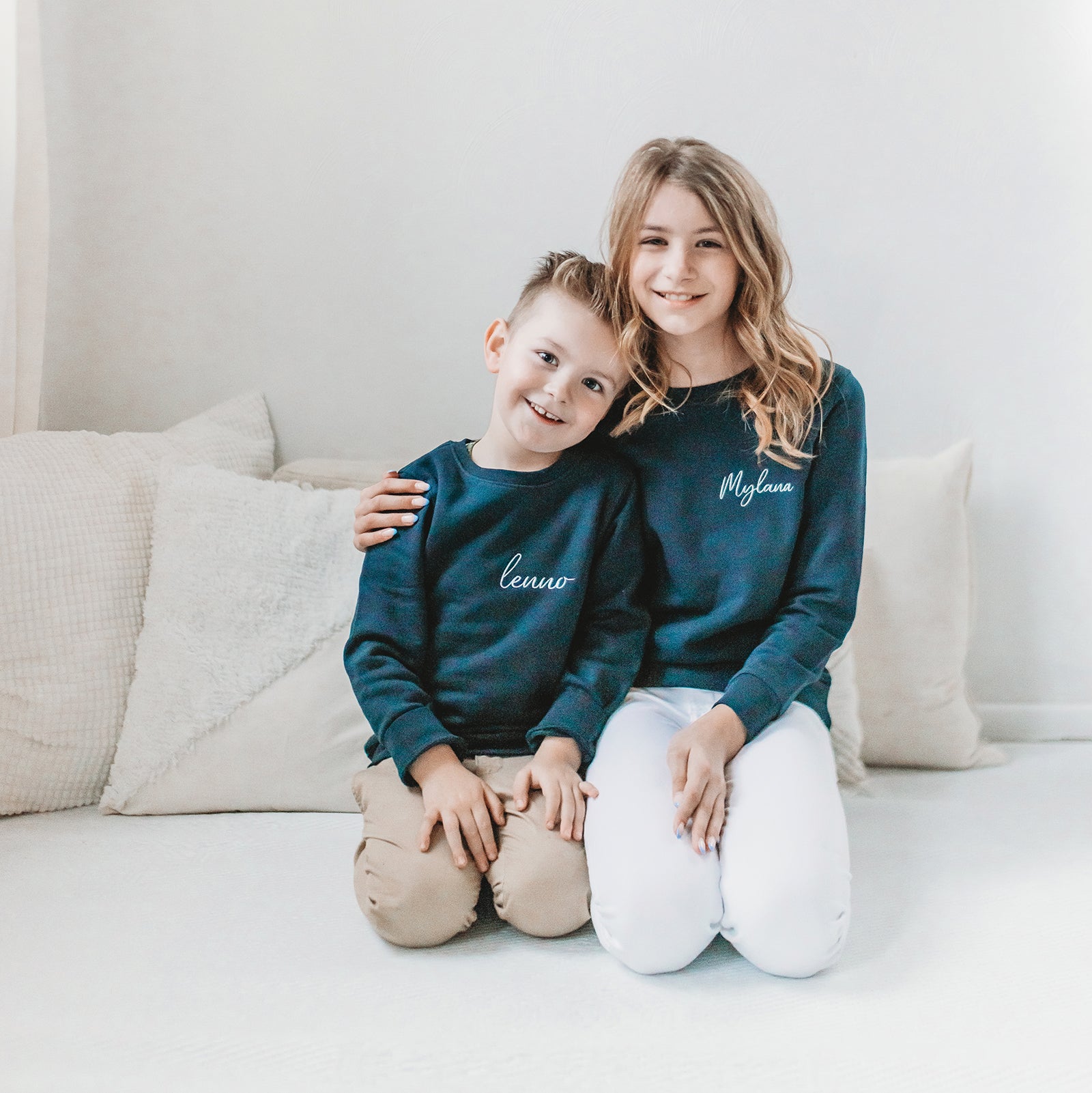Kindersweater met naam – comfortabel en gepersonaliseerd, leuk voor fotoshoot of cadeau
