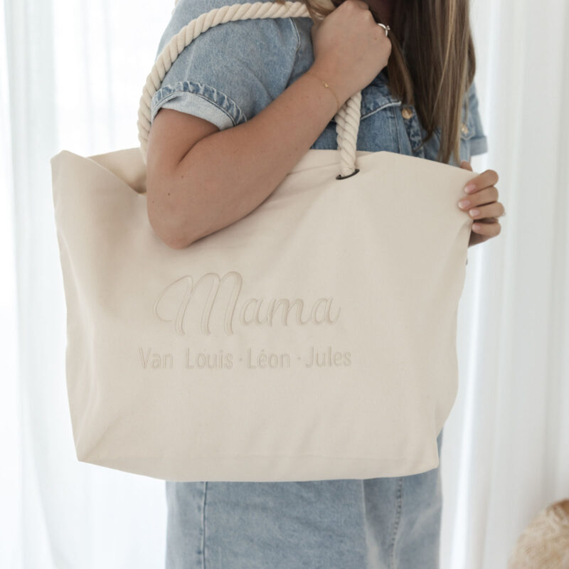 strandtas gepersonaliseerd
