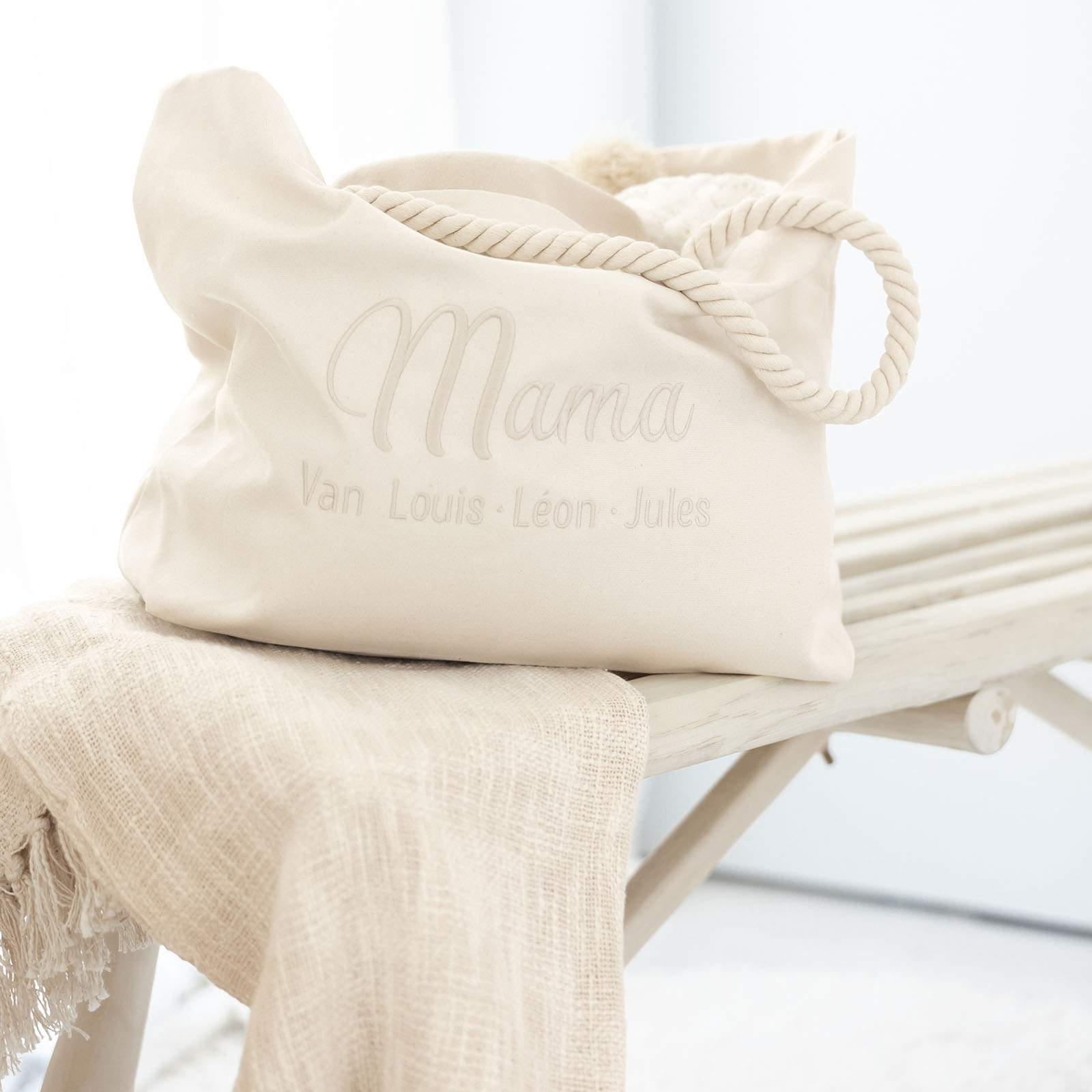 strandtas gepersonaliseerd